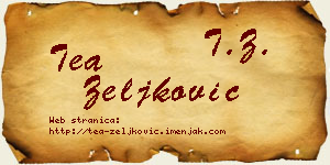 Tea Zeljković vizit kartica